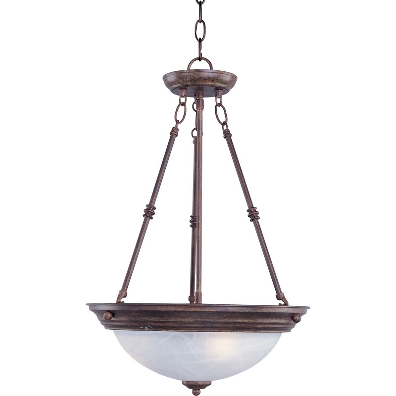 Maxim 5845MRTW Essentials - 584x Three Light Pendant, Textured White (Discontinued)