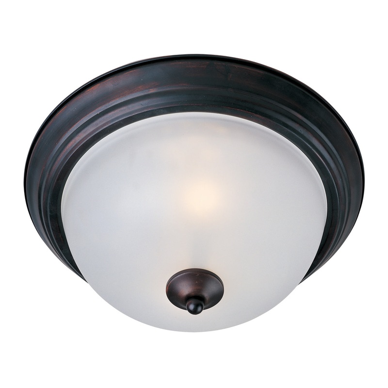 Maxim 5849FTOI Essentials - 584x Two Light Flush Mount, Oil Rubbed Bronze