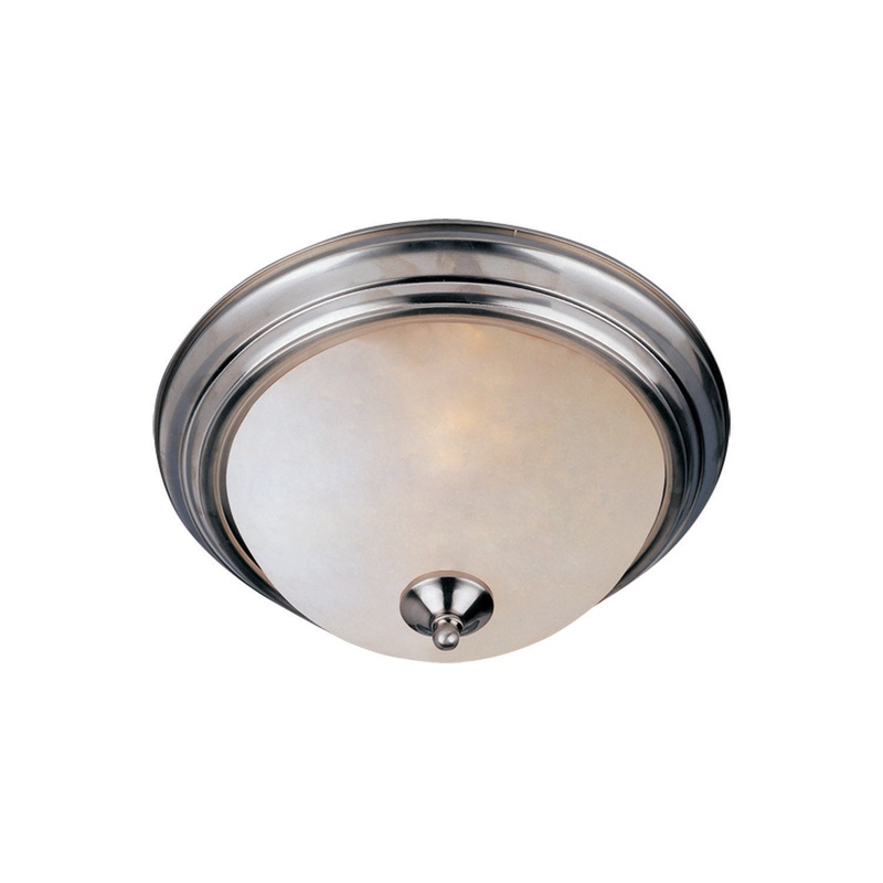 Maxim 5849FTSN Essentials - 584x Two Light Flush Mount, Satin Nickel