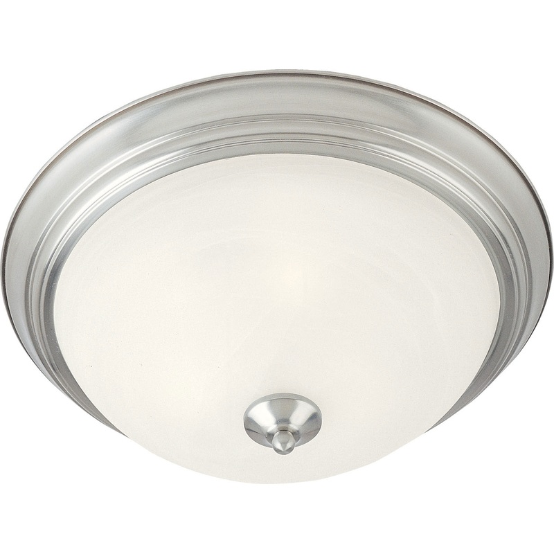 Maxim 5849MRSN Essentials - 584x Two Light Flush Mount, Satin Nickel