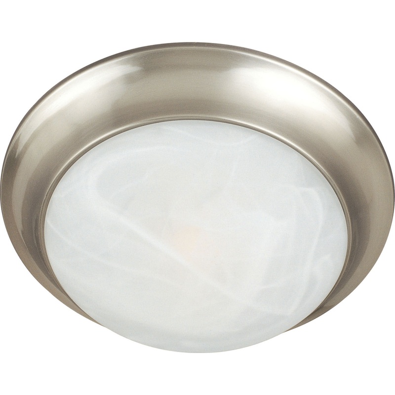 Maxim 5851MRSN Essentials - 585x Two Light Flush Mount, Satin Nickel