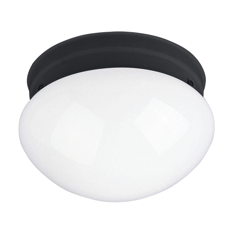 Maxim 5880WTBK Essentials - 588x One Light Flush Mount, Black